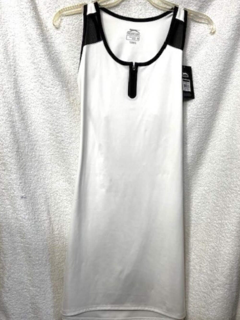 Slazenger 'Court' white tennis dress with black accents NWT Size M